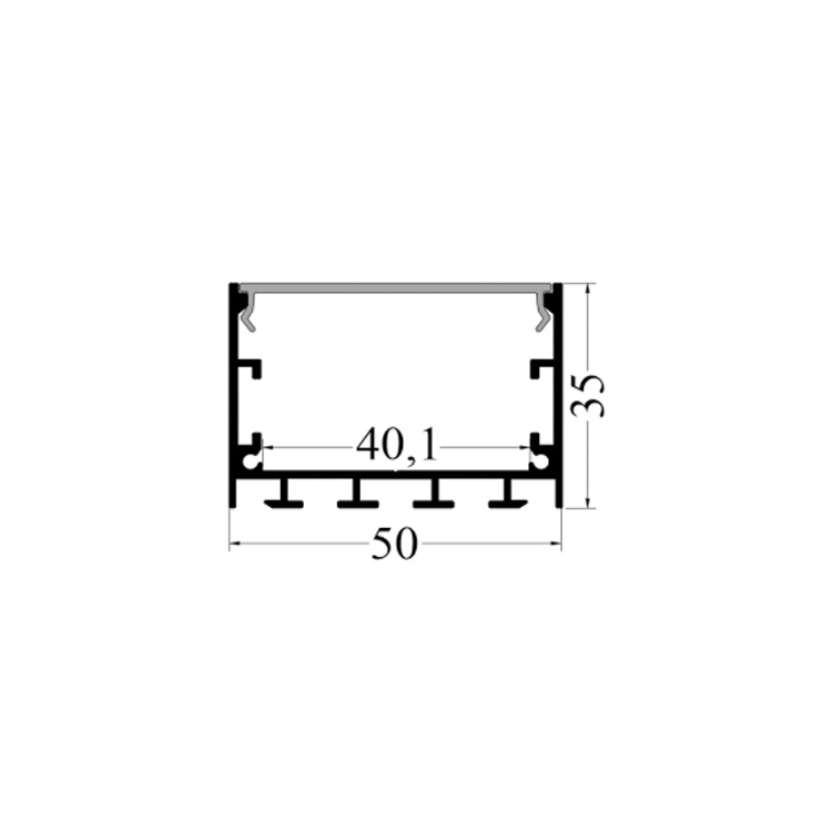 5035 seamless butt can be spliced â€‹â€‹high-end linear light hard light bar aluminum groove shell kit